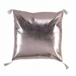 Paris Prix - Coussin Déco Déhoussable "luxury" 40x40cm Or Rose