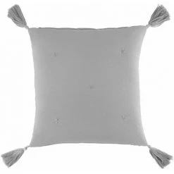 Paris Prix - Housse De Coussin Déco "dune" 40x40cm Gris
