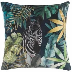 Paris Prix - Coussin Déhoussable "zebresse" 45x45cm Multicolore