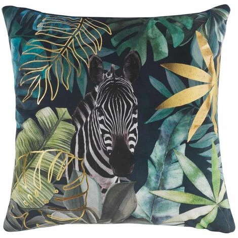 Paris Prix - Coussin Déhoussable "zebresse" 45x45cm Multicolore 1 Paris Prix - Coussin Déhoussable "zebresse" 45x45cm Multicolore