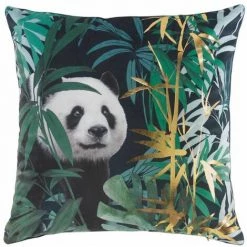 Paris Prix - Coussin Déhoussable "pandaline" 45x45cm Multicolore