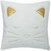 ATMOSPHERA FOR KIDS Coussin Déhoussable Enfant "Chat" 40x40cm Blanc