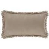 ATMOSPHERA, CRATEUR D'INTRIEUR Coussin Déhoussable Franges "Fringe" 30x50cm Lin