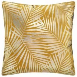 ATMOSPHERA, CRŽATEUR D'INTŽRIEUR Coussin Déhoussable Velours "Tropicor" 40x40cm Ocre