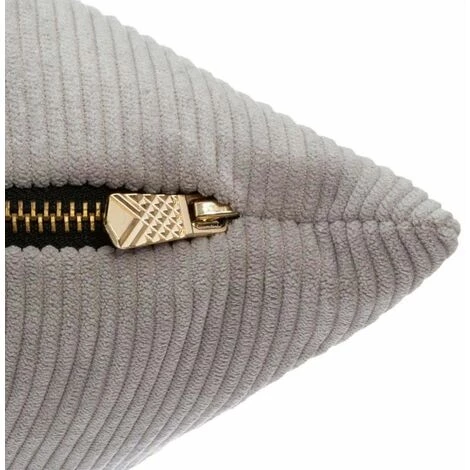 ATMOSPHERA, CRATEUR D'INTRIEUR Coussin Déco Déhoussable "Côtelé" 40x40cm Gris 2 ATMOSPHERA, CRATEUR D'INTRIEUR Coussin Déco Déhoussable "Côtelé" 40x40cm Gris – Image 2