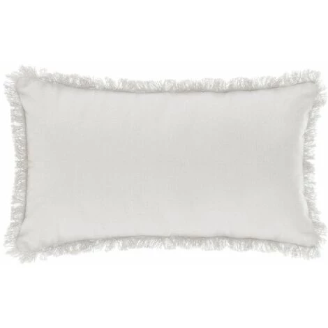 ATMOSPHERA, CRATEUR D'INTRIEUR Coussin Déhoussable Franges "Fringe" 30x50cm Ivoire 1 ATMOSPHERA, CRATEUR D'INTRIEUR Coussin Déhoussable Franges "Fringe" 30x50cm Ivoire
