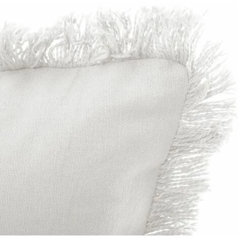 ATMOSPHERA, CRATEUR D'INTRIEUR Coussin Déhoussable Franges "Fringe" 30x50cm Ivoire 2 ATMOSPHERA, CRATEUR D'INTRIEUR Coussin Déhoussable Franges "Fringe" 30x50cm Ivoire – Image 2