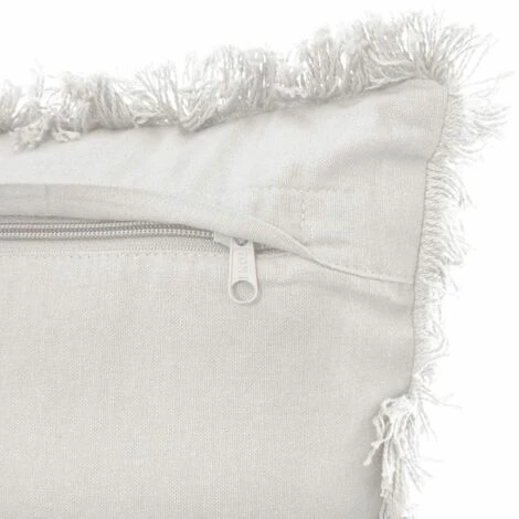 ATMOSPHERA, CRATEUR D'INTRIEUR Coussin Déhoussable Franges "Fringe" 30x50cm Ivoire 3 ATMOSPHERA, CRATEUR D'INTRIEUR Coussin Déhoussable Franges "Fringe" 30x50cm Ivoire – Image 3