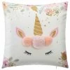 ATMOSPHERA FOR KIDS Coussin Déhoussable Enfant "Licorne" 40x40cm Blanc
