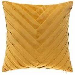 ATMOSPHERA, CRŽATEUR D'INTŽRIEUR Coussin Déhoussable Velours "Tressé" 40x40cm Ocre