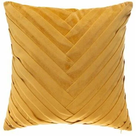 ATMOSPHERA, CRATEUR D'INTRIEUR Coussin Déhoussable Velours "Tressé" 40x40cm Ocre 1 ATMOSPHERA, CRATEUR D'INTRIEUR Coussin Déhoussable Velours "Tressé" 40x40cm Ocre