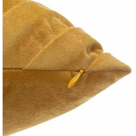 ATMOSPHERA, CRATEUR D'INTRIEUR Coussin Déhoussable Velours "Tressé" 40x40cm Ocre 2 ATMOSPHERA, CRATEUR D'INTRIEUR Coussin Déhoussable Velours "Tressé" 40x40cm Ocre – Image 2