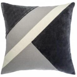 ATMOSPHERA, CRŽATEUR D'INTŽRIEUR Coussin Déco En Velours "Patch" 40x40cm Gris