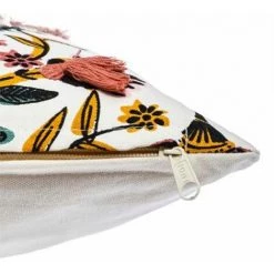 ATMOSPHERA, CRŽATEUR D'INTŽRIEUR Housse De Coussin Imprimé "Gypsy" 40x40cm Blanc -France Coussin et housse de coussin Soldes Boutique 33664385 3