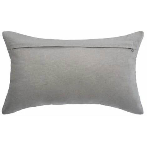 ATMOSPHERA, CRATEUR D'INTRIEUR Coussin Déco En Velours "Patch" 30x50cm Gris 2 ATMOSPHERA, CRATEUR D'INTRIEUR Coussin Déco En Velours "Patch" 30x50cm Gris – Image 2