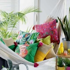 Paris Prix - Coussin Déco à Pompons "thalia" 30x50cm Gris -France Coussin et housse de coussin Soldes Boutique 33664988 3