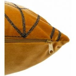ATMOSPHERA, CRŽATEUR D'INTŽRIEUR Coussin Déco En Velours "Lur" 40x40cm Ocre -France Coussin et housse de coussin Soldes Boutique 33665021 3