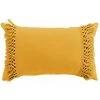 Paris Prix - Coussin Déco à Franges "salma" 30x50cm Jaune