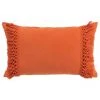 Paris Prix - Coussin Déco à Franges "salma" 30x50cm Orange