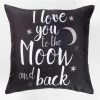 Paris Prix - Housse De Coussin "love Back" 40x40cm Noir