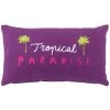 Paris Prix - Coussin Déco "tropical Paradise" 30x50cm Prune