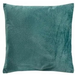 Paris Prix - Coussin Velours Déco "melrose" 40x40cm Pétrole
