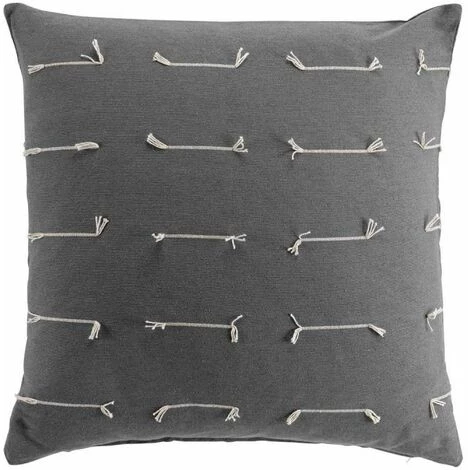 Paris Prix - Housse De Coussin "fileo" 60x60cm Anthracite 1 Paris Prix - Housse De Coussin "fileo" 60x60cm Anthracite