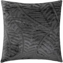 ATMOSPHERA, CRŽATEUR D'INTŽRIEUR Coussin Déhoussable "Feuille 3D" 40x40cm Gris