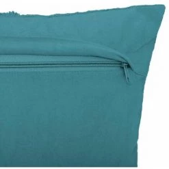 ATMOSPHERA, CRŽATEUR D'INTŽRIEUR Coussin Déco Tufté "Inca" 40x40cm Bleu Canard -France Coussin et housse de coussin Soldes Boutique 33673001 5