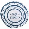 Paris Prix - Coussin Déco D'extérieur Rond "indigo" 40cm Bleu