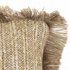 Paris Prix - Coussin Déhoussable "raphia" 40x40cm Naturel -France Coussin et housse de coussin Soldes Boutique 33674593 4