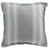 Paris Prix - Coussin Déco Carré "lignes Irrégulières" 50x50cm Bleu & Blanc