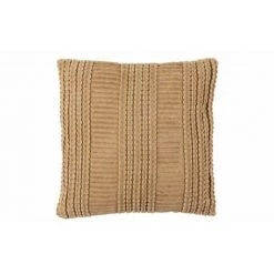 Paris Prix - Coussin Déco "ligne" 45x45cm Beige