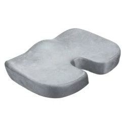 ZEBRAA 45x35x7cm Coussin De Siège Doux Et Portable En Mousse Lavable En Mousse à Mémoire De Forme Grise