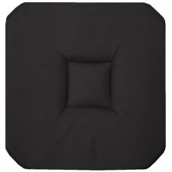 Paris Prix - Galette De Chaise "panama" 36x36cm Noir