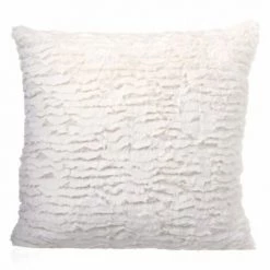 ATMOSPHERA, CRŽATEUR D'INTŽRIEUR Coussin Imitation Fourrure "Bouclée" 45x45cm Écru