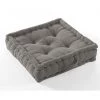 ACTOME Coussin De Sol 60x60 Cm Kala Granit Coton - Gris