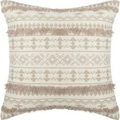 ATMOSPHERA, CRŽATEUR D'INTŽRIEUR Housse De Coussin Tuftée "Etnik" 40x40cm Lin