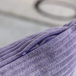 PERLE RARE Housse De Coussin De Style Européen Canapé En Velours Texture Velours Côtelé Rayé Housse De Coussin De Style Européen, 2 Pièces Violet -France Coussin et housse de coussin Soldes Boutique 33995444 4