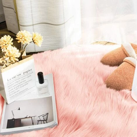 BARES Coussin De Chaise En Fausse Fourrure Siège De Canapé Rond En Peau De Mouton 3 BARES Coussin De Chaise En Fausse Fourrure Siège De Canapé Rond En Peau De Mouton – Image 3