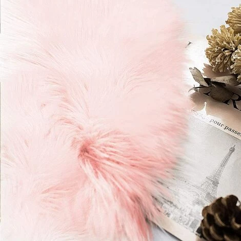 BARES Coussin De Chaise En Fausse Fourrure Siège De Canapé Rond En Peau De Mouton 4 BARES Coussin De Chaise En Fausse Fourrure Siège De Canapé Rond En Peau De Mouton – Image 4