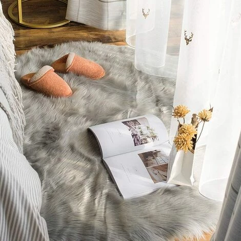 BARES Coussin De Chaise En Fausse Fourrure Siège De Canapé Rond En Peau De Mouton 2 BARES Coussin De Chaise En Fausse Fourrure Siège De Canapé Rond En Peau De Mouton – Image 2