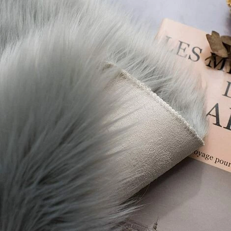 BARES Coussin De Chaise En Fausse Fourrure Siège De Canapé Rond En Peau De Mouton 5 BARES Coussin De Chaise En Fausse Fourrure Siège De Canapé Rond En Peau De Mouton – Image 5