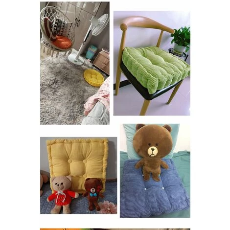 Betterlife Galette De Chaise, Coussin D'assise, 40 X 40 Cm, Jaune 2 Betterlife Galette De Chaise, Coussin D'assise, 40 X 40 Cm, Jaune – Image 2