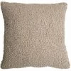 RIDEAUDISCOUNT Housse De Coussin 40 X 40 Cm Déhoussable Effet Bouclette Taupe - Brun