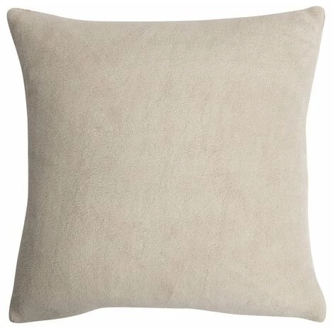 RIDEAUDISCOUNT Housse De Coussin 40 X 40 Cm Déhoussable Effet Bouclette Taupe - Brun 2 RIDEAUDISCOUNT Housse De Coussin 40 X 40 Cm Déhoussable Effet Bouclette Taupe - Brun – Image 2