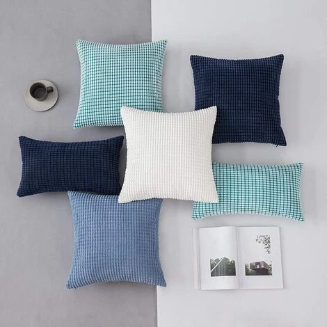 Triomphe Housse De Coussin Triomphe, Housse De Coussin 2 Pièces En Peluche Carré Bleu Ciel, Convient Pour Table De Salon, Chaise, Coussin De Canapé Lit 5 Triomphe Housse De Coussin Triomphe, Housse De Coussin 2 Pièces En Peluche Carré Bleu Ciel, Convient Pour Table De Salon, Chaise, Coussin De Canapé Lit – Image 5