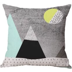 Triomphe Housse De Coussin Triomphe, 4 Pièces De Taies D'oreiller Géométriques Abstraites En Coton Et Lin, Résistantes à L'usure Et Douces, Convient Pour Table De Salon, Chaise, Coussin De Canapé-lit -France Coussin et housse de coussin Soldes Boutique 34964509 3