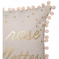 ATMOSPHERA, CRÉATEUR D'INTÉRIEUR Coussin Pompons 30x50 Cm Rose - Rose -France Coussin et housse de coussin Soldes Boutique 34977019 3