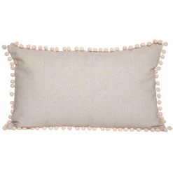ATMOSPHERA, CRÉATEUR D'INTÉRIEUR Coussin Pompons 30x50 Cm Rose - Rose -France Coussin et housse de coussin Soldes Boutique 34977019 4